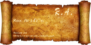 Rex Arián névjegykártya